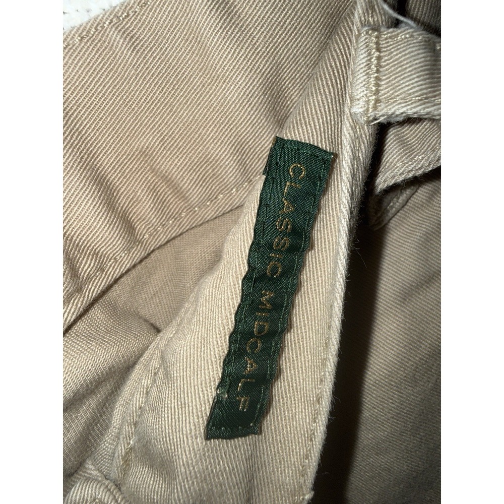 RALPH LAUREN LRL Jean Co. Classic Midcalf Khaki Tan Cotton Cropped Pants 20W - Picture 6 of 11